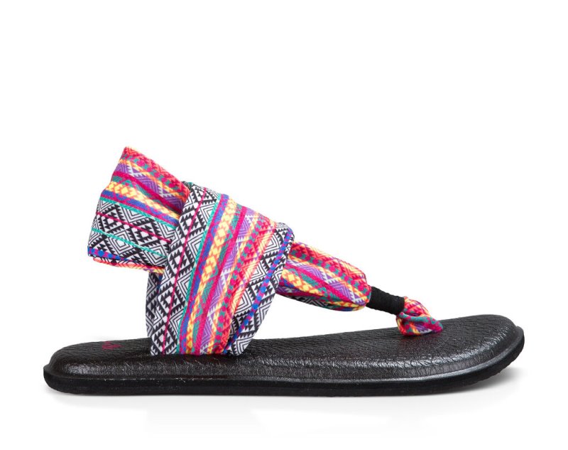 Women\'s Sanuk Yoga Sling 2 Prints Flip Flops Multicolor Stripes | 9627-PMLHV