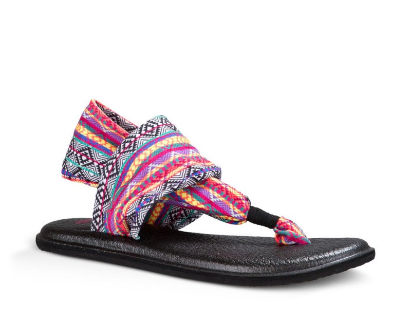 Women's Sanuk Yoga Slings 2 Prints Sandals Multicolor Stripes | 9250-LGDXK