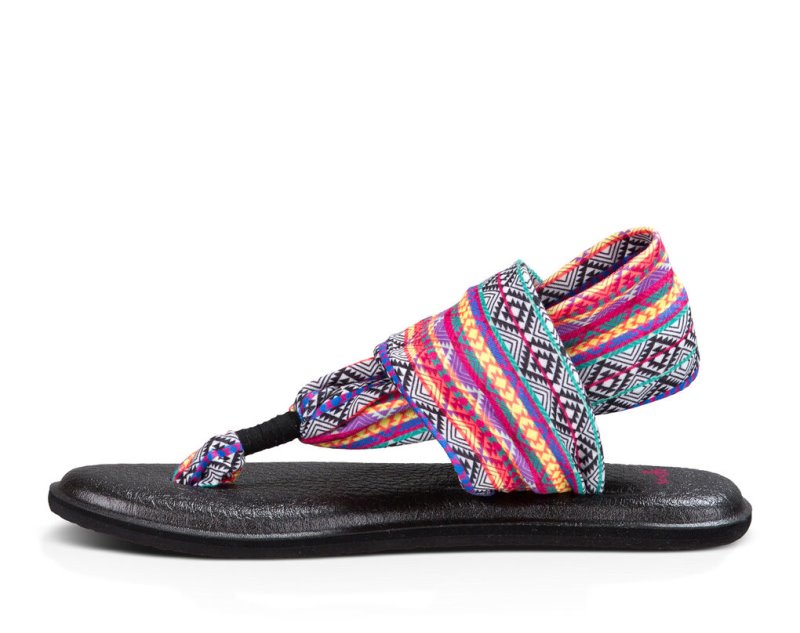 Women's Sanuk Yoga Slings 2 Prints Sandals Multicolor Stripes | 9250-LGDXK