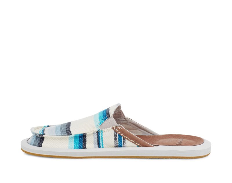 Women's Sanuk You Got My Back Blanket Sustainable Slip On Sidewalk Surfers Blue | 3496-OBNSC