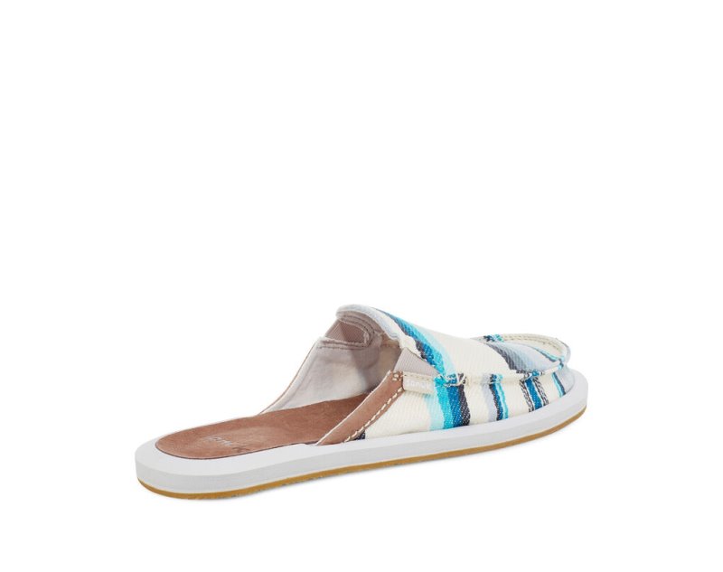 Women's Sanuk You Got My Back Blanket Sustainable Slip On Sidewalk Surfers Blue | 3496-OBNSC