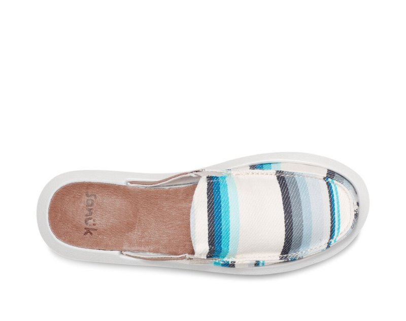 Women's Sanuk You Got My Back Blanket Sustainable Slip On Sidewalk Surfers Blue | 3496-OBNSC