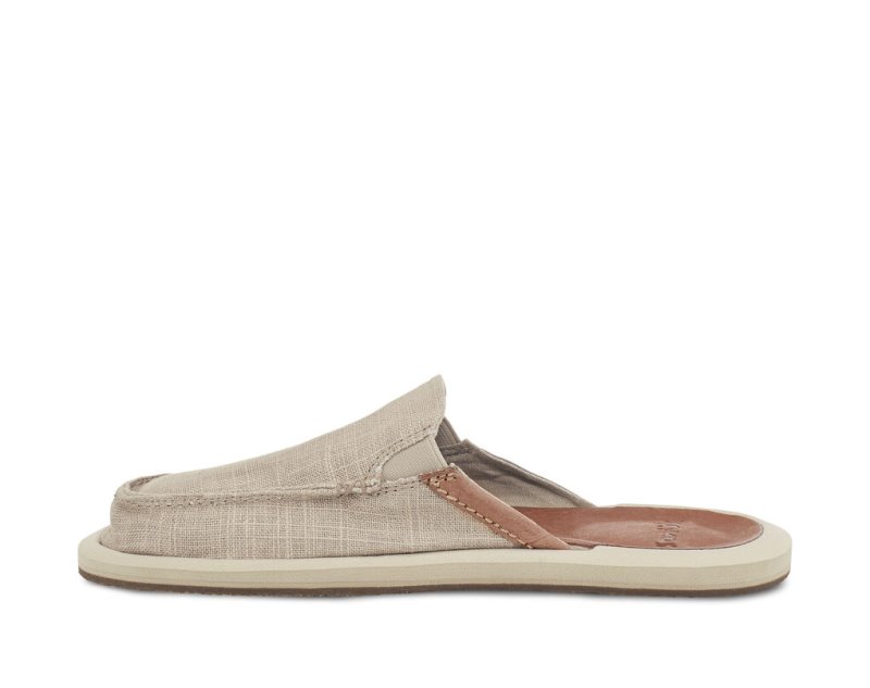 Women's Sanuk You Got My Back Hemp Slipper Shoes Beige | 0749-BDMZK