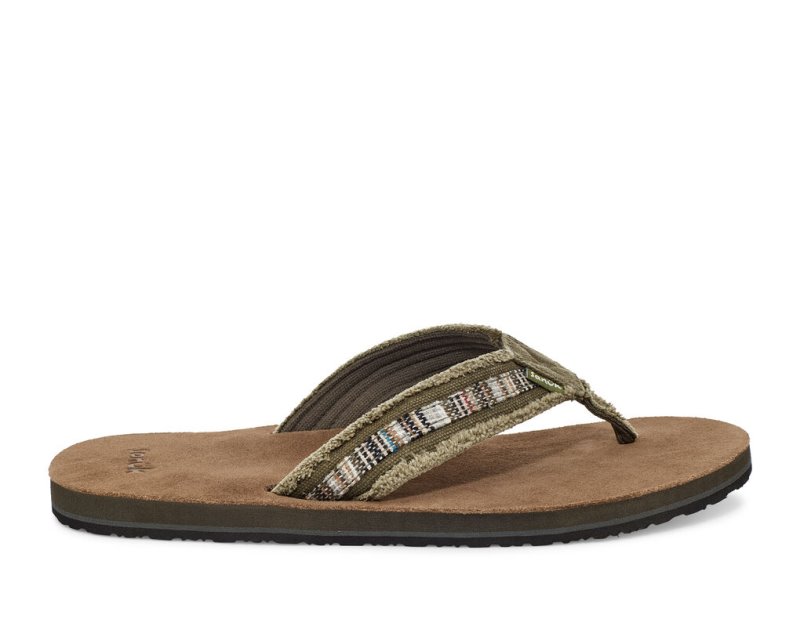 Sanuk, Shoes, Sanuk Yogi 4 Brown Weave Flip Flops