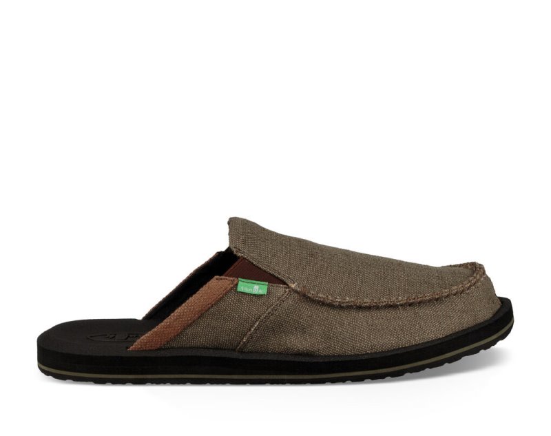 Men's Sanuk You Got My Back III Slippers Brown / Black | 4657-IBLVP