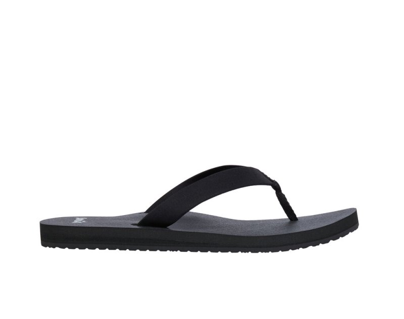 Women's Sanuk Ashland St Vegan Flip Flops Black | 2534-HXRMO