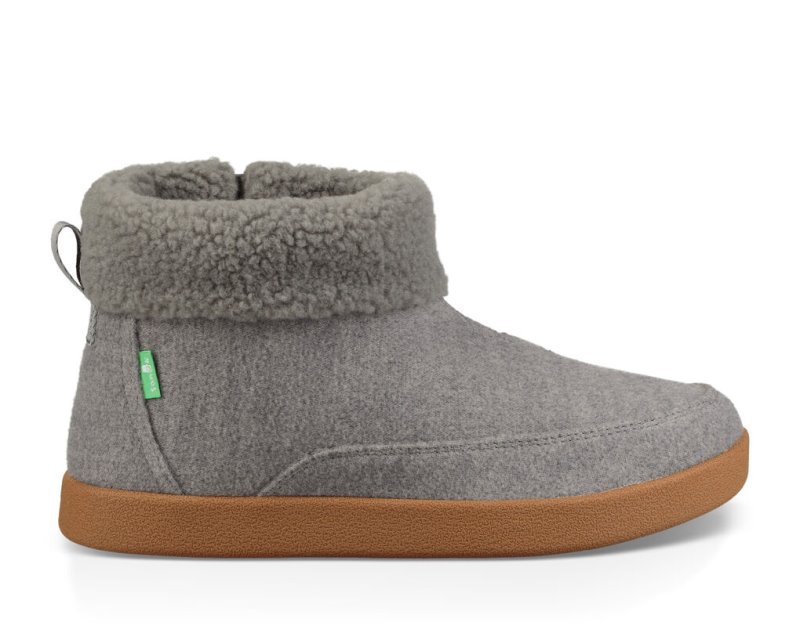 Women's Sanuk New Bootah Boots Grey | 2870-SOWEH