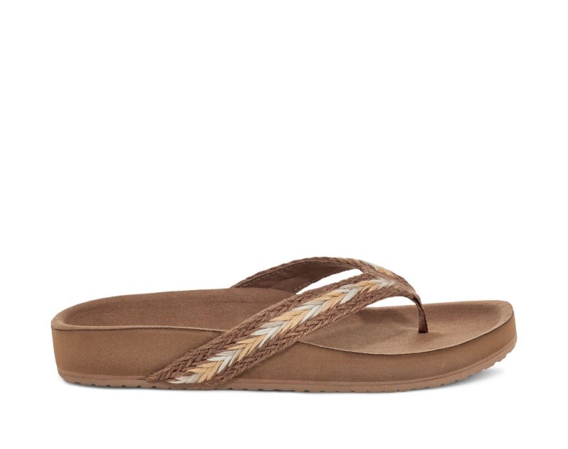 Women's Sanuk She Loungy Hemp Sandals Beige | 0623-IHZRY