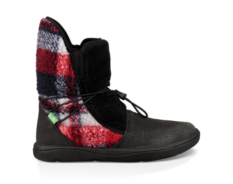 Women's Sanuk Tripper Flurry Boots Black | 9283-GVRQC