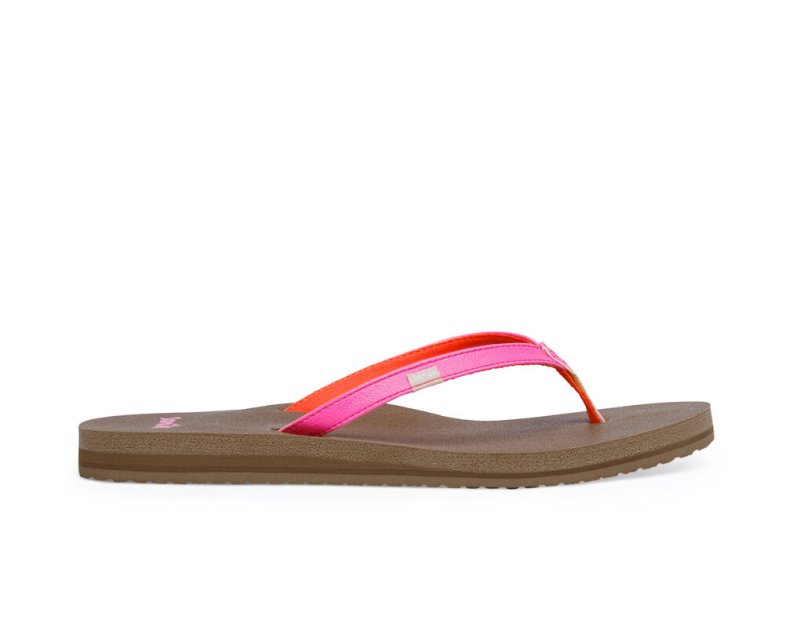 Women's Sanuk Yoga Joy Flip Flops Pink | 0476-GBHFM