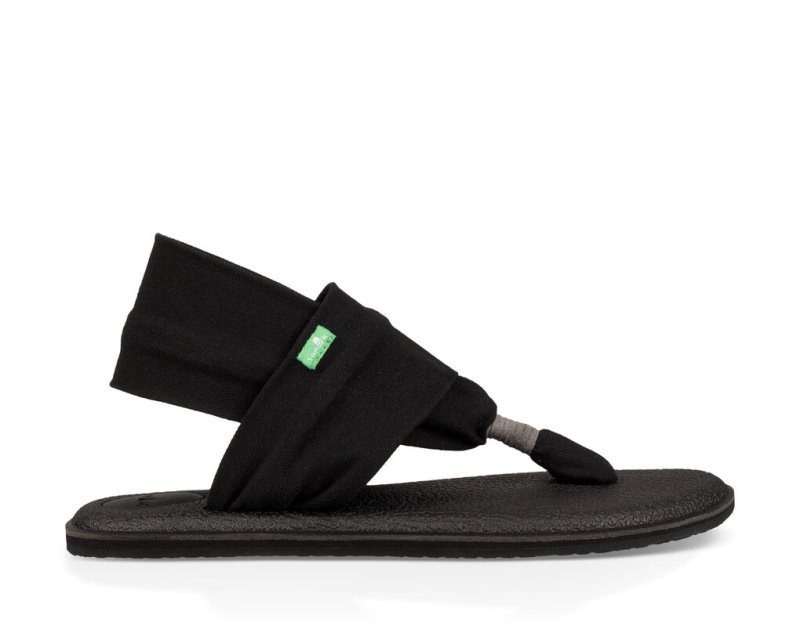 Women's Sanuk Yoga Slings 2 Sandals Black | 5183-AEJOK